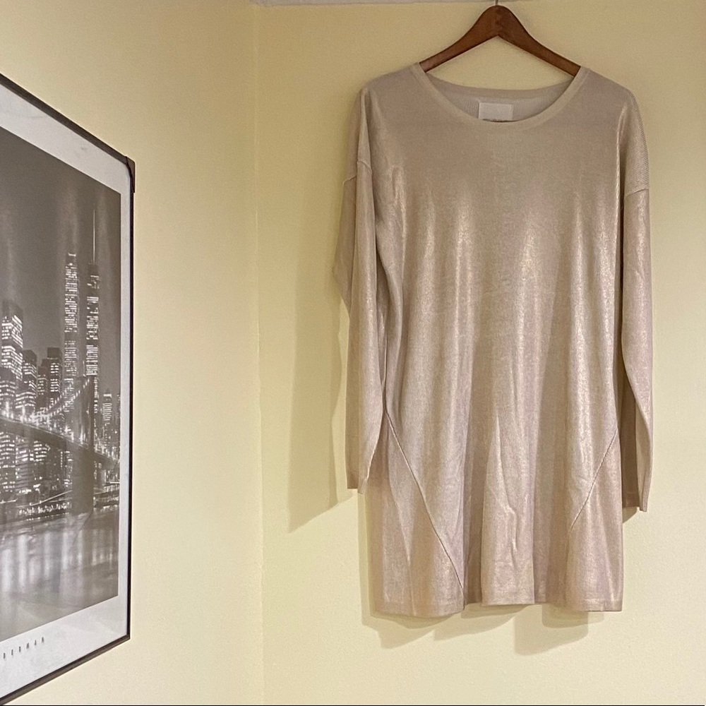 Avec Les Filled Metallic Sweater Tunic